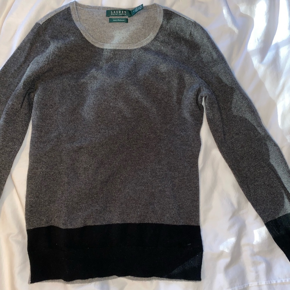 Lauren Ralph Lauren tri color cashmere sweater - M
